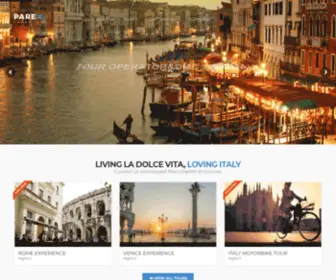 Parexincoming.com(Exclusive tours and trips in Italy) Screenshot