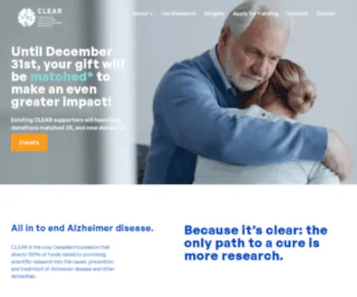 Parf.ca(Canadians for Leading Alzheimer Research Foundation) Screenshot
