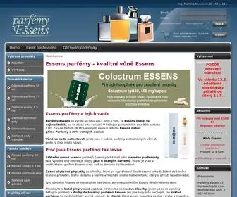 Parfemy-Essens.cz(Essens parfémy) Screenshot