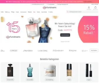 Parfumdreams.at(Parfum und Kosmetik aus Ihrer Online) Screenshot