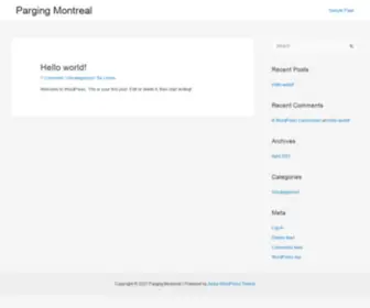 Pargingmontreal.com(Pargingmontreal) Screenshot