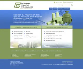 Pargreen.com(Standard and Custom Water Treatment Solutions) Screenshot