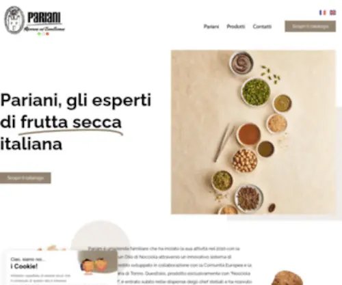 Pariani.org(La Frutta secca italiana di alta qualità) Screenshot