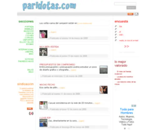 Paridotas.com(Paridas de) Screenshot