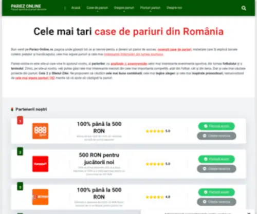 Pariez-Online.ro Screenshot