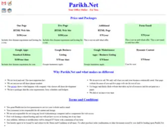 Parikh.net(Custom Website Designers and Website Hosting) Screenshot