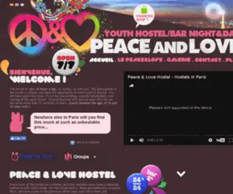 Paris-Hostels.com(Peace and Love Hostel) Screenshot