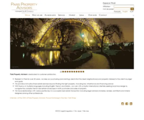 Paris-Property-Advisors.com(Paris Property Advisors) Screenshot