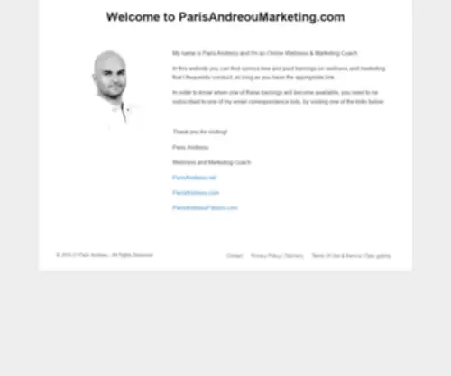 Parisandreoumarketing.com(Paris Andreou Marketing) Screenshot