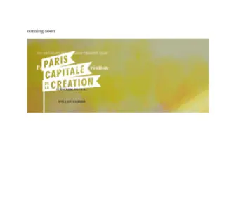 Pariscapitaledelacreation.com(Bienvenue sur le site de PARIS CAPITALE DE LA CREATION) Screenshot