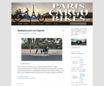 Pariscargobikes.org(Paris Cargo Bikes) Screenshot