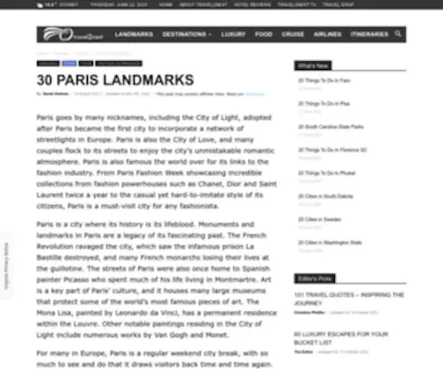 Pariscityrama.com(20 Amazing Paris Landmarks And Monuments In 2024) Screenshot