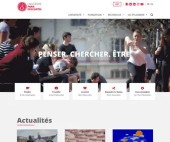 Parisdescartes.fr(Université Paris Cité) Screenshot