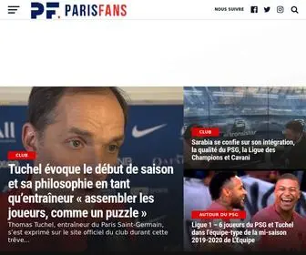 Parisfans.fr(PSG) Screenshot