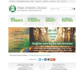 Parisjc.edu(Paris Junior College) Screenshot