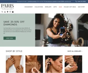 Parisjewellers.ca(Paris Jewellers Engagement Rings Wedding Bands Diamond Jewelry) Screenshot