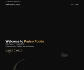 Parisofoods.com(Pariso Foods) Screenshot