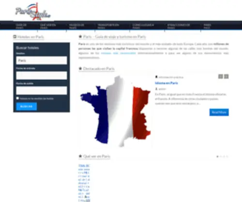 Parisstyle.es(Guia de Paris para organizar tu viaje) Screenshot
