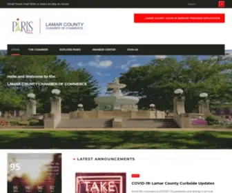 Paristexas.com(Lamar County Chamber of Commerce) Screenshot