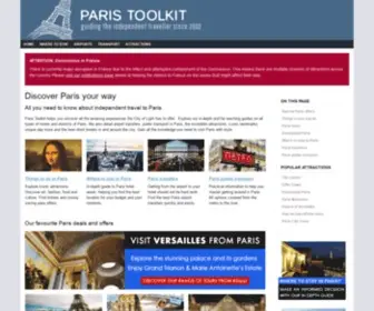Paristoolkit.com(Discover Paris with Paris Toolkit for independent travel) Screenshot