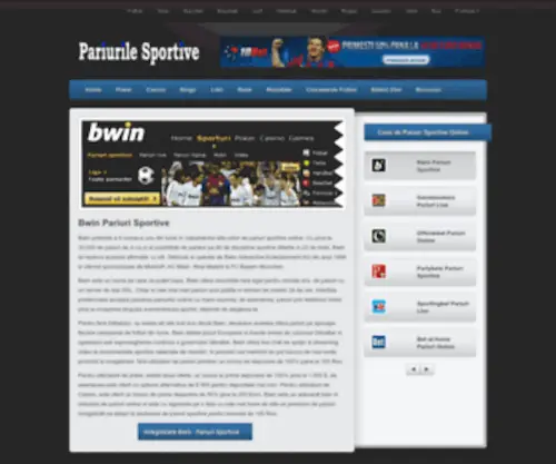 Pariurilesportive.ro(Pariuri Sportive Online Romania) Screenshot