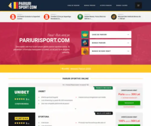 Pariurisport.com Screenshot
