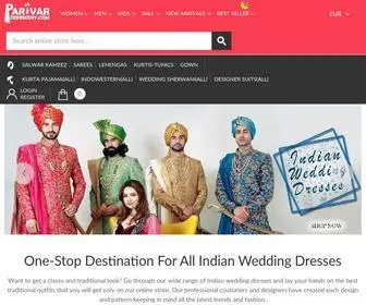 Parivarceremony.com(Indian Wedding Dresses Online USA) Screenshot