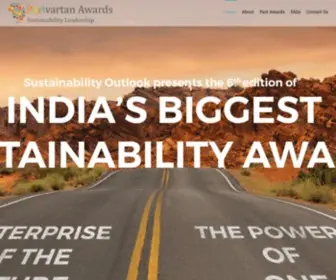 Parivartanawards.in(Parivartan Sustainability Leadership Awards) Screenshot