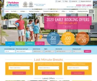 Park-Resorts.com(UK Holiday Parks and Family Caravan Sites) Screenshot