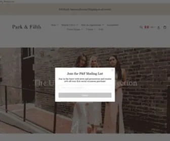 Parkandfifthco.com(Modern Dresses and Bridesmaid Attire) Screenshot