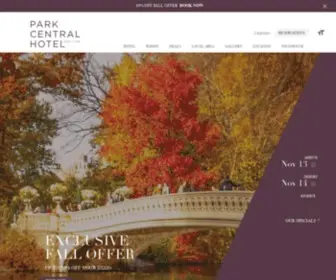 Parkcentralny.com(Park Central Hotel New York by Rockefeller Center and Central Park) Screenshot