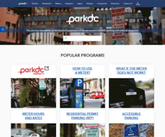 Parkdc.com(ParkDC (DDOT Parking and Ground Transportation Division)) Screenshot