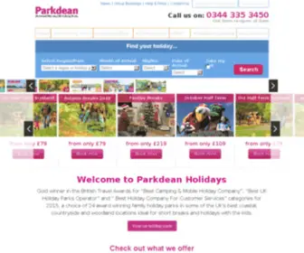 Parkdeanholidays.com(Parkdean Holidays) Screenshot