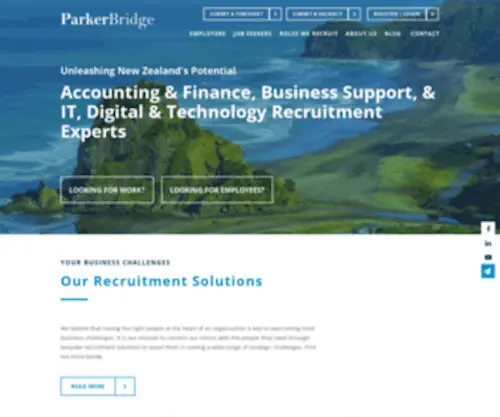 Parkerbridge.co.nz(Auckland & Wellington's Specialist Recruitment Agency) Screenshot