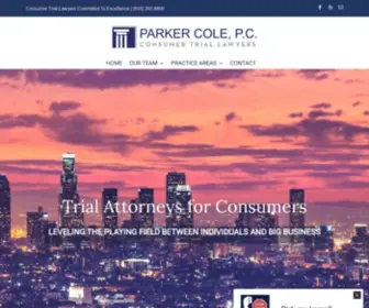 Parkercolelaw.com(Consumer Trial Lawyers) Screenshot