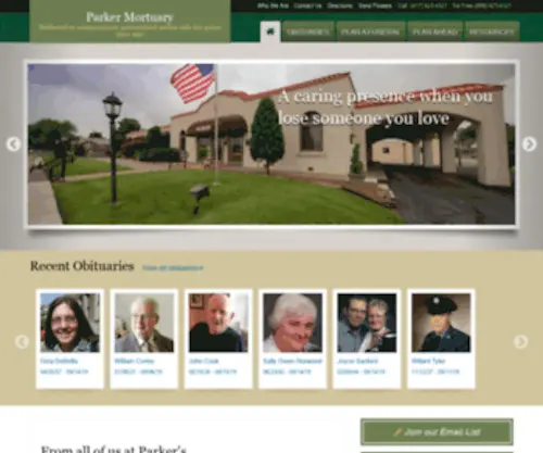 Parkermortuary.com(Parker Mortuary and Crematory) Screenshot