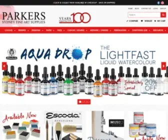 Parkersartsupplies.com(Parkers Sydney Fine Art Supplies your destination Art Store since 1918) Screenshot