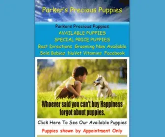 Parkerspreciouspuppies.com(Beautiful, healthy Puppies for Sale) Screenshot