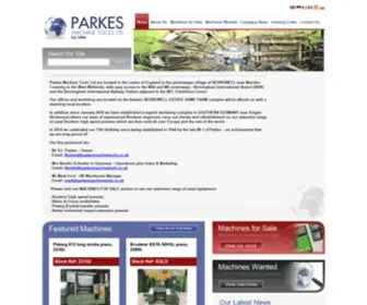 Parkesmachinetools.co.uk(Used Machine Tools) Screenshot