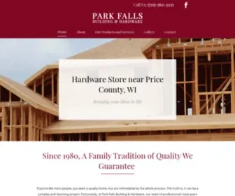 Parkfallsbuilders.com(Hardware Supply Store near Price County) Screenshot