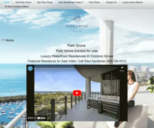 Parkgrovesales.com(Park Grove Residences in Coconut Grove) Screenshot