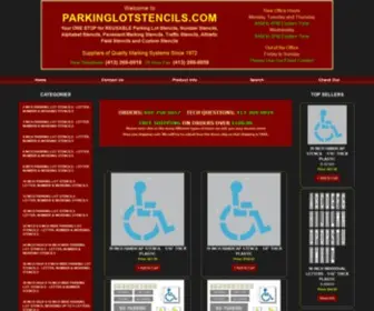 Parkinglotstencils.com(Reusable Parking Lot Stencils) Screenshot