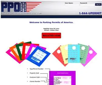 Parkingpermitsofamerica.com(Parking Permits of America) Screenshot