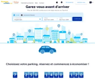 Parkingsdeparis.com(Réservations de places de parking en ligne) Screenshot