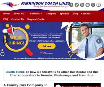 Parkinsoncoach.com(Parkinson Coach Lines) Screenshot