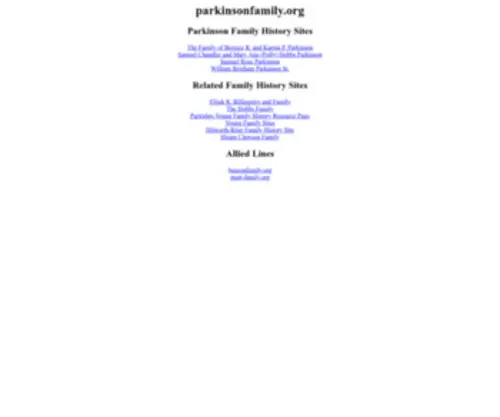 Parkinsonfamily.org(Parkinsonfamily) Screenshot