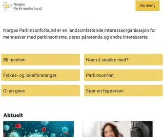 Parkinson.no(Norges Parkinsonforbund) Screenshot