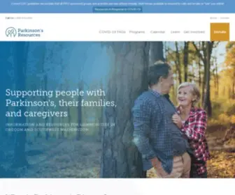 Parkinsonsresources.org(Resources and Support for People Living with Parkinson's Disease) Screenshot