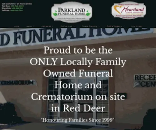 Parklandfuneralhome.com(Parkland Funeral Home) Screenshot