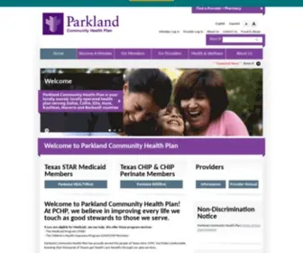 Parklandhmo.com(Parkland Community Health Plan) Screenshot